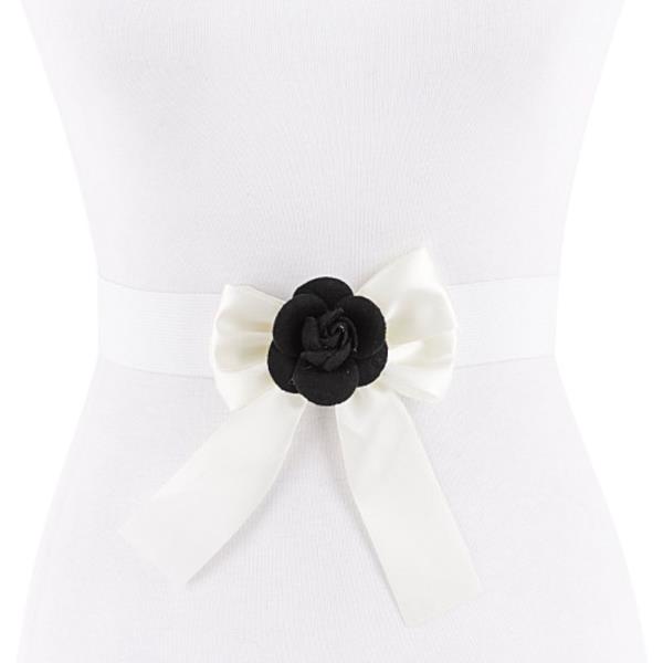 FLOWER SATIN RIBBON ELASTIC BELT