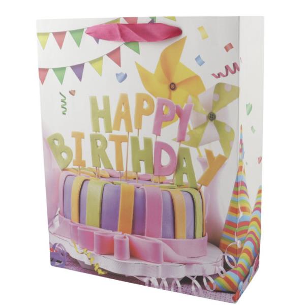 HAPPY BIRTHDAY PAPER SHOPPING BAG (12 UNITS)