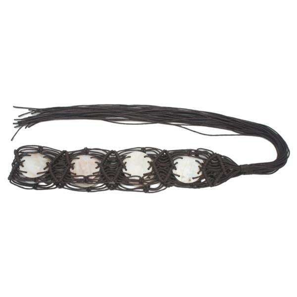 CROCHET & SHELL WOVEN HIP BELT