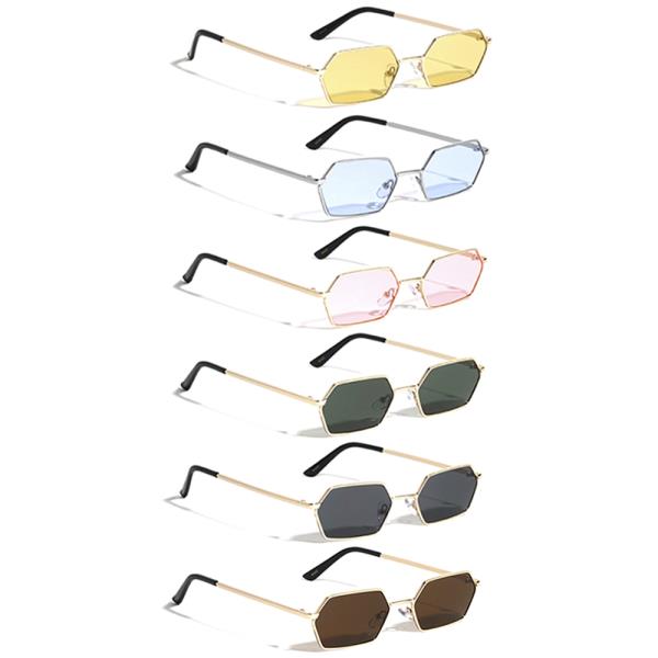 WIDE HEXAGON FASHION SUNGLASSES 1DZ