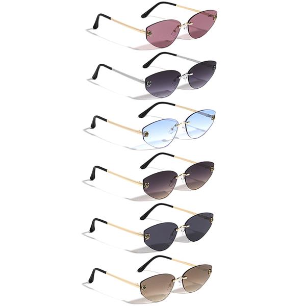 RIMLESS FASHION CAT EYE SUNGLASSES 1DZ