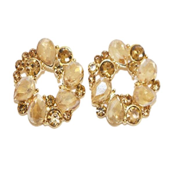 ROUND RHINESTONE EARRING