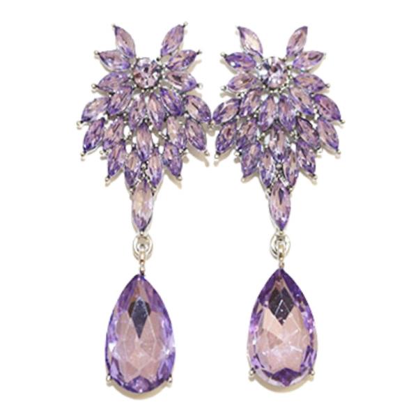 RHINESTONE DANGLE EARRING