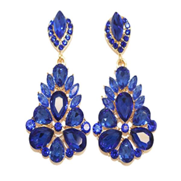 TEARDROP RHINESTONE DANGLE EARRING