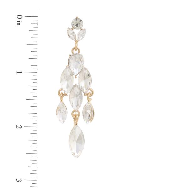 MARQUISE RHINESTONE DANGLE EARRING