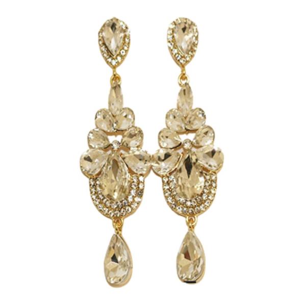 TEARDROP RHINESTONE DANGLE EARRING