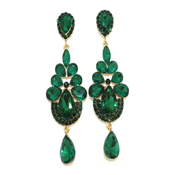 TEARDROP RHINESTONE DANGLE EARRING