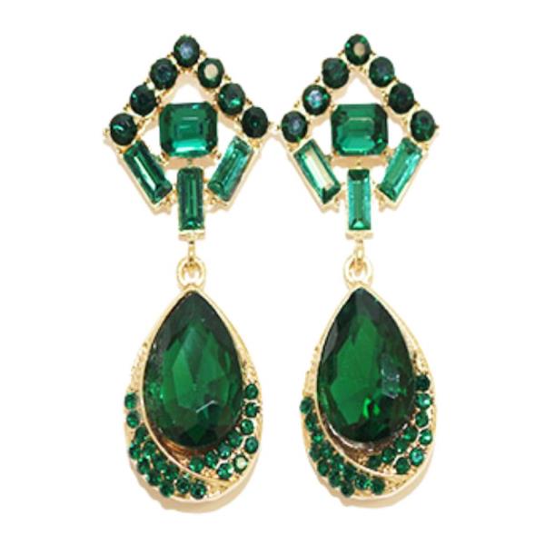 RHINESTONE DANGLE EARRING