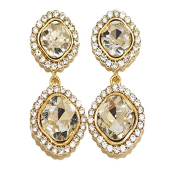 RHINESTONE DANGLE EARRING