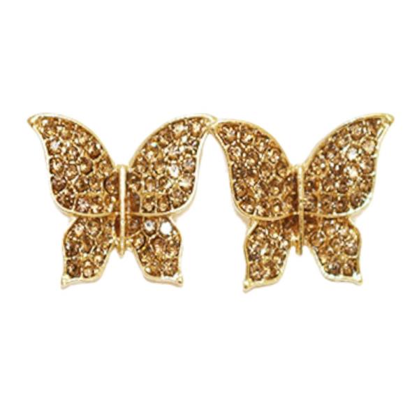 RHINESTONE BUTTERFLY POST EARRING