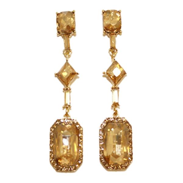 COLOR STONE DROP EARRING