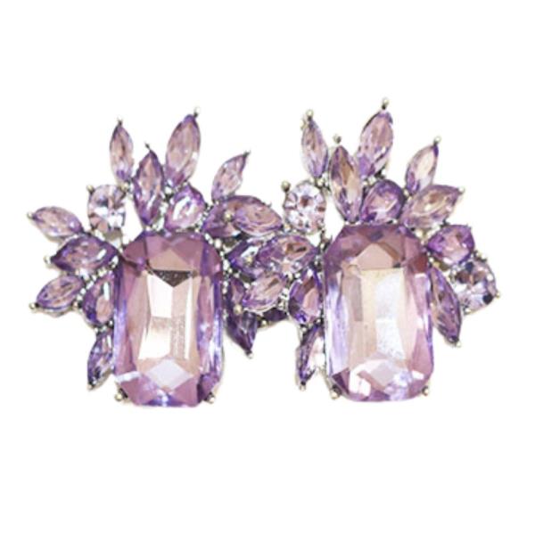 EMERALD SHAPE RHINESTONE EARRING