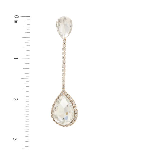 TEARDROP RHINESTONE DANGLE EARRING