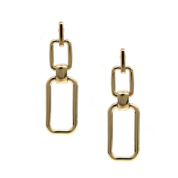 DOUBLE METAL RECTANGLE EARRING