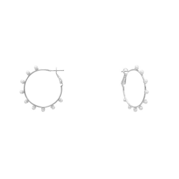 PEARL HOOP EARRING