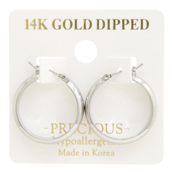 14K GOLD DIPPED HYPOALLERGENIC HOOP EARRING