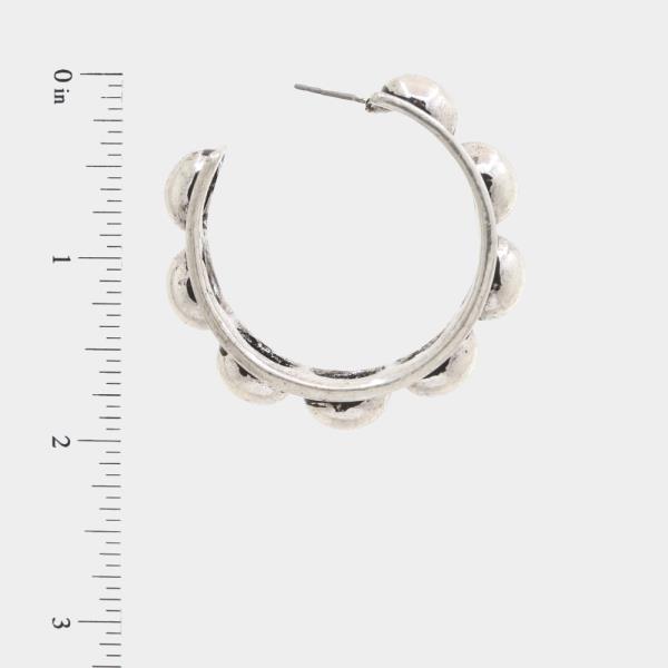 WESTERN STYLE OPEN HOOP METAL EARRING