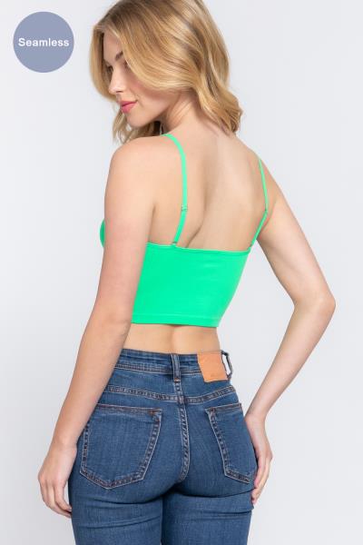 ($4.50 x 6 PCS) CROP RIB SEAMLESS CAMI TOP