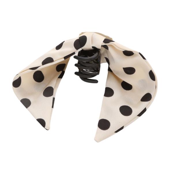 POLKA DOT RIBBON HAIR CLAW JAW CLIP