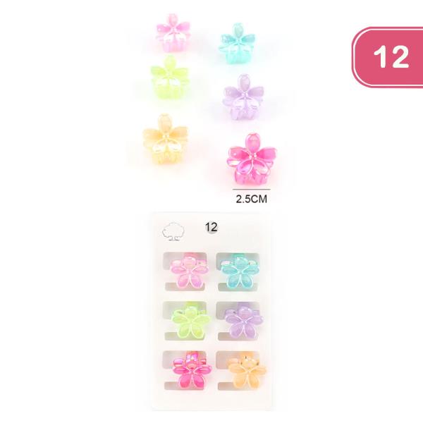 MINI FLOWER CLAW CLIPS (12 UNITS)