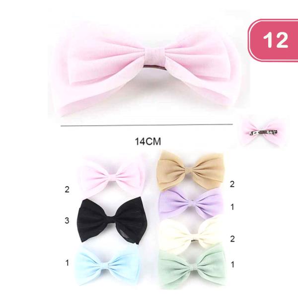 BOW HAIR PIN (12 UNITS)