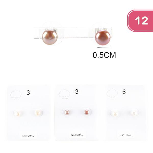 PEARL STUD EARING (12 UNITS)