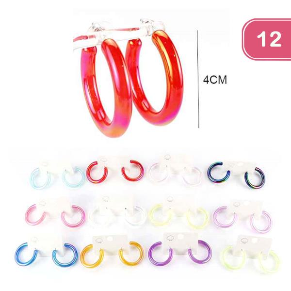 HOOP EARRINGS (12 UNITS)