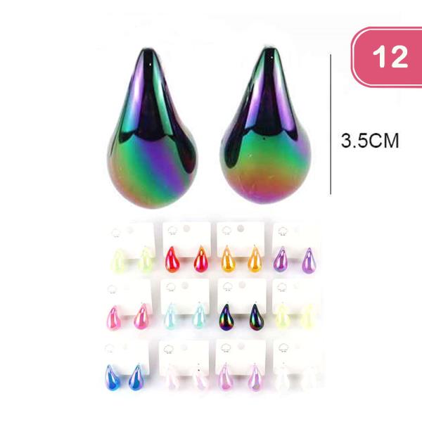 TEARDROP STUD EARRING (12 UNITS)