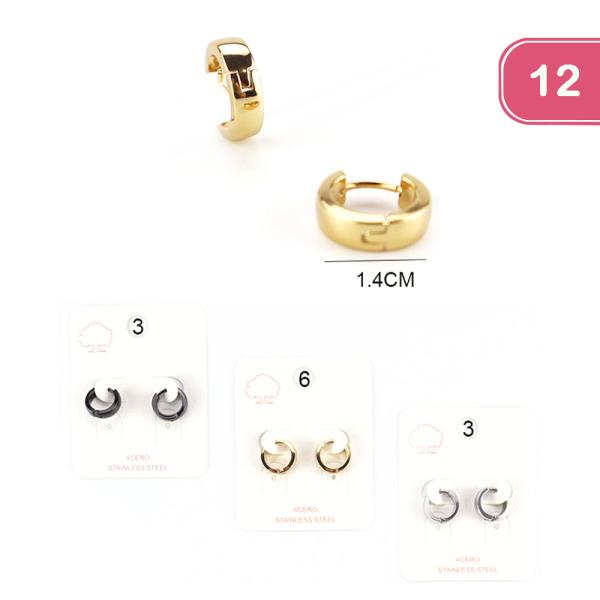 HUGGIE HOOP EARRING (12 UNITS)