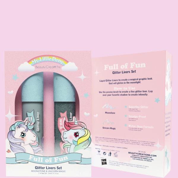 BEAUTY CREATIONS MY LITTLE PONY FULL OF FUN GLITTER LINERS SET