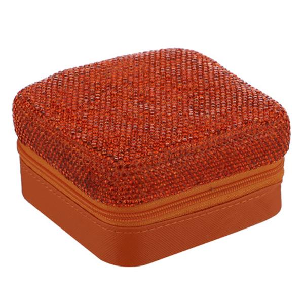 RHINESTONE TRAVEL SIZE JEWELRY BOX ORGANIZER