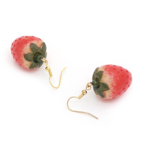 STRAWBERRY DANGLE EARRING