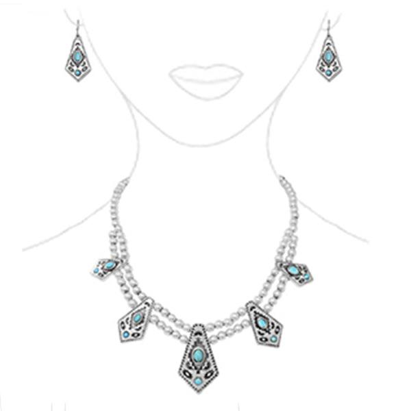 WESTERN NECKLACE EARRING SET