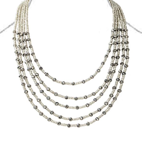 MULTI BEADED LAYERED  NECKLACE