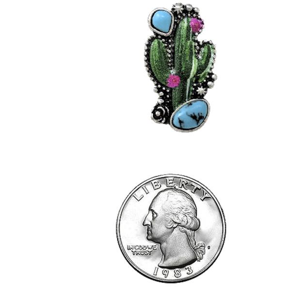 WESTERN CACTUS STUD EARRING