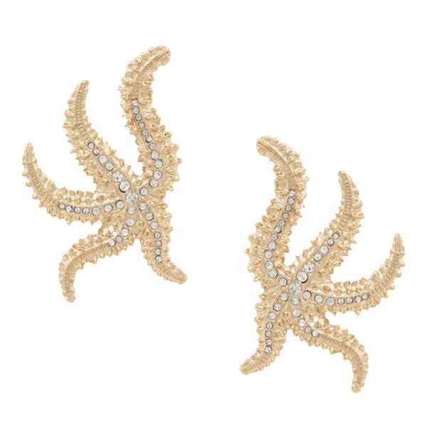 STAR RHINESTONE METAL EARRING