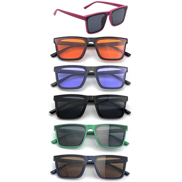 FASHION COLOR SQUARE SUNGLASSES 1DZ