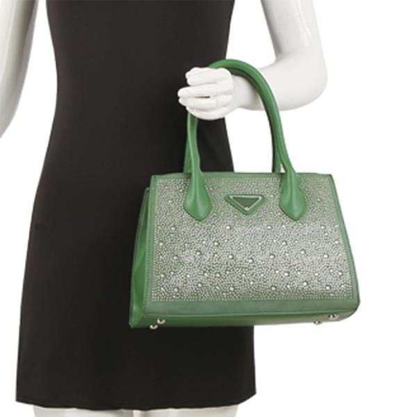 STYLISH RHINESTONE TOP HANDLE SATCHEL BAG