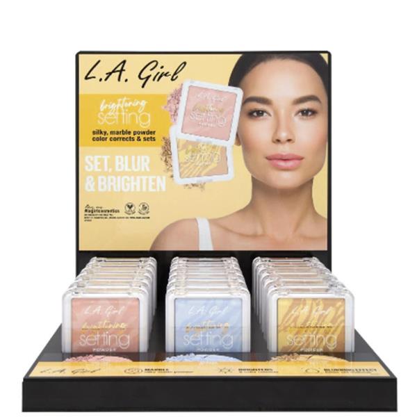 L.A. GIRL BRIGHTENING SETTING POWDER DISPLAY SET