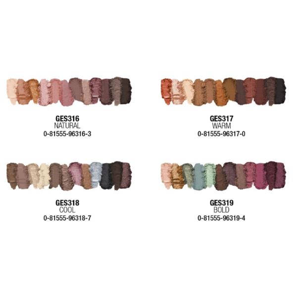 L.A. GIRL SOFT MATTES & SMOOTH SHIMMERS 12 PIGMENTED SHADES