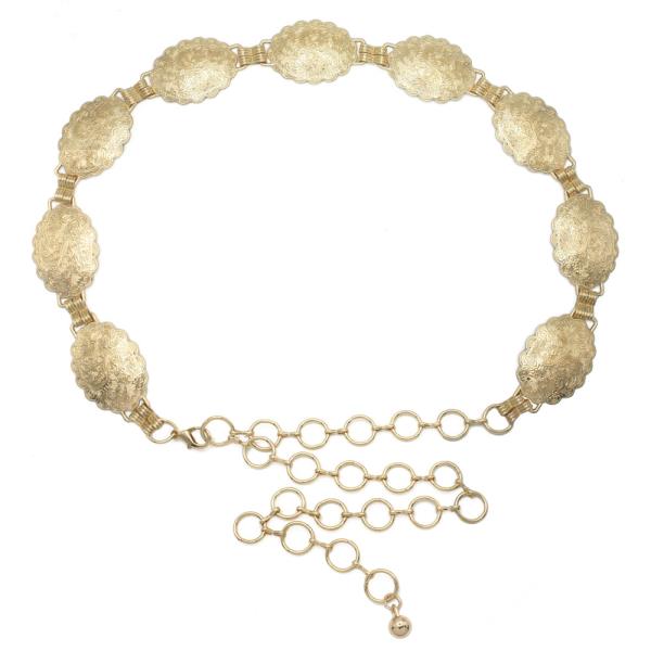 SWIRL FLORA CONCHO CHAIN BELT