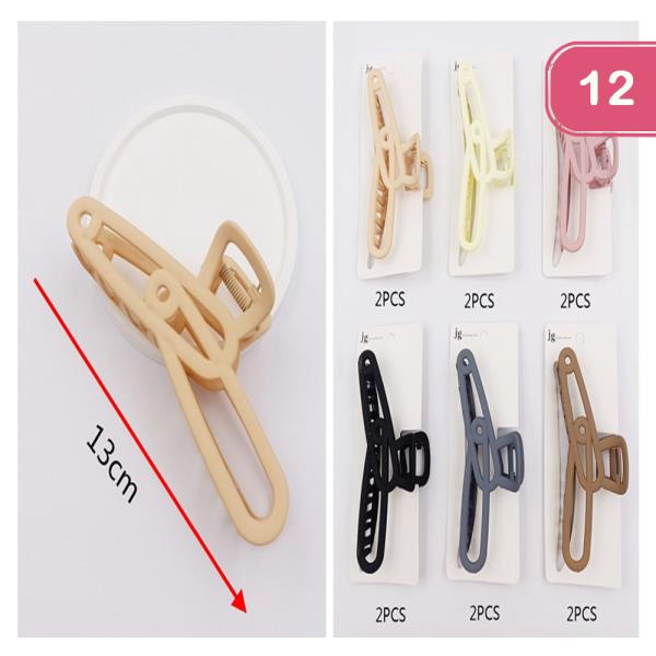 HAIR CLAW CLIP (12 UNITS)