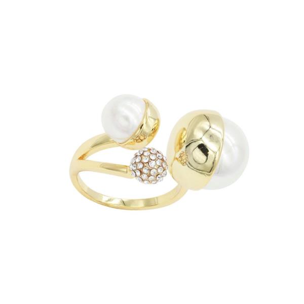 PEARL RHINESTONE RING