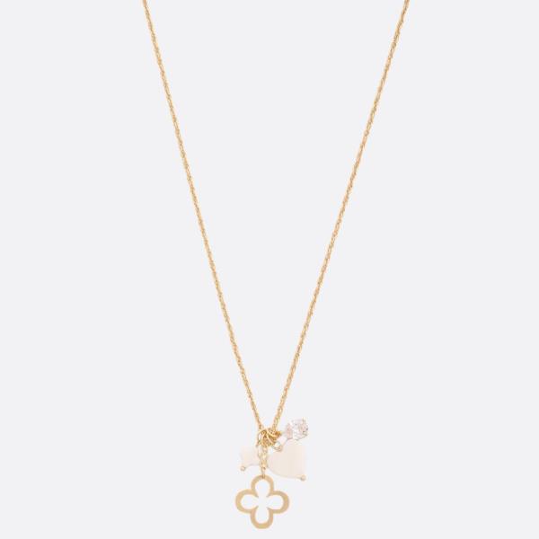 CLOVER HEART CHARM NECKLACE