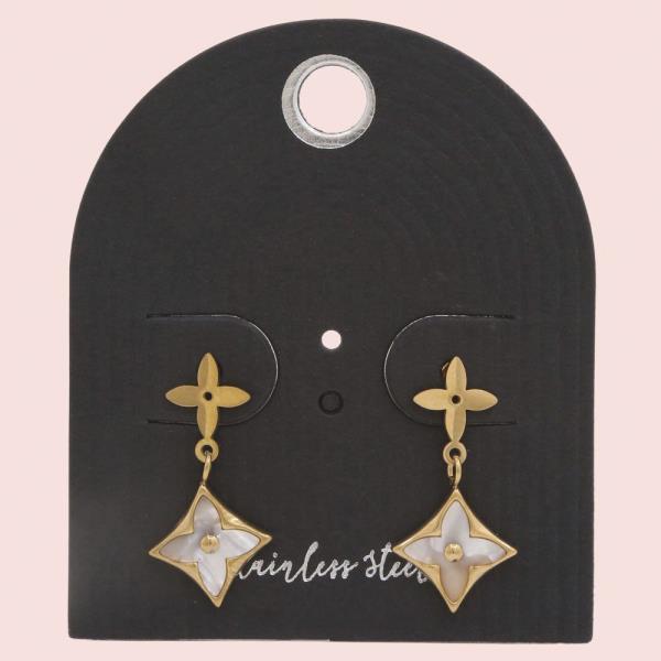 STAR DANGLE STAINLESS STEEL EARRING