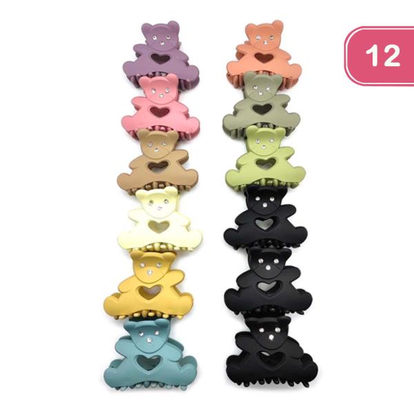 BEAR HAIR CLIPS (12 UNITS)