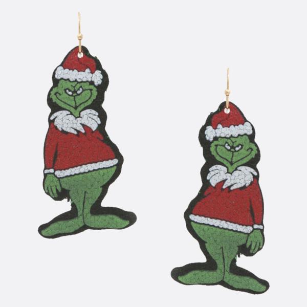 CHRISTMAS SANTA CLAUS DANGLE EARRING