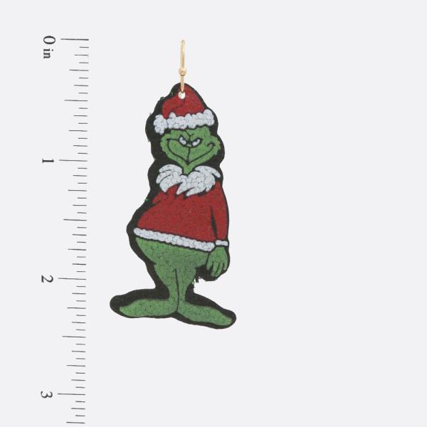 CHRISTMAS SANTA CLAUS DANGLE EARRING