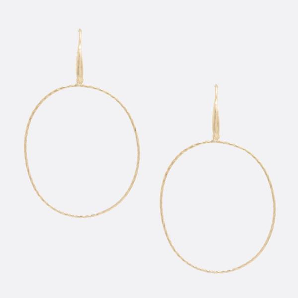 METAL ROUND DANGLE EARRING