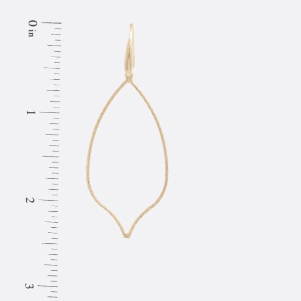 METAL LEAF DANGLE EARRING